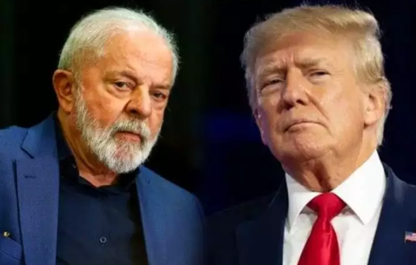 Montagem ilustrativa de Lula e Donald Trump