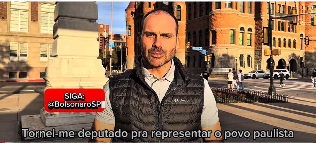 Eduardo Bolsonaro abandona mandato e foge para os EUA por medo de Xandão